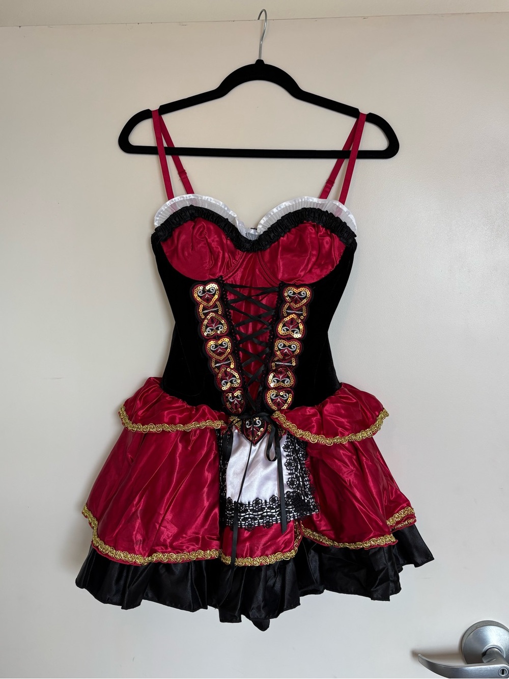 Spirit Halloween Little Red Corset Dress and Cape